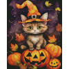 Diamond Painting Chat-Loween – Chat sur citrouille