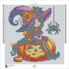 Diamond Painting Sorcière sur Citrouille d’Halloween | Lé-Li