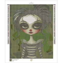 Diamond Painting Fillette Gothique aux Yeux Verts | Lé-Li