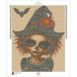 Diamond Painting Sorcière Squelette Halloween | Lé-Li