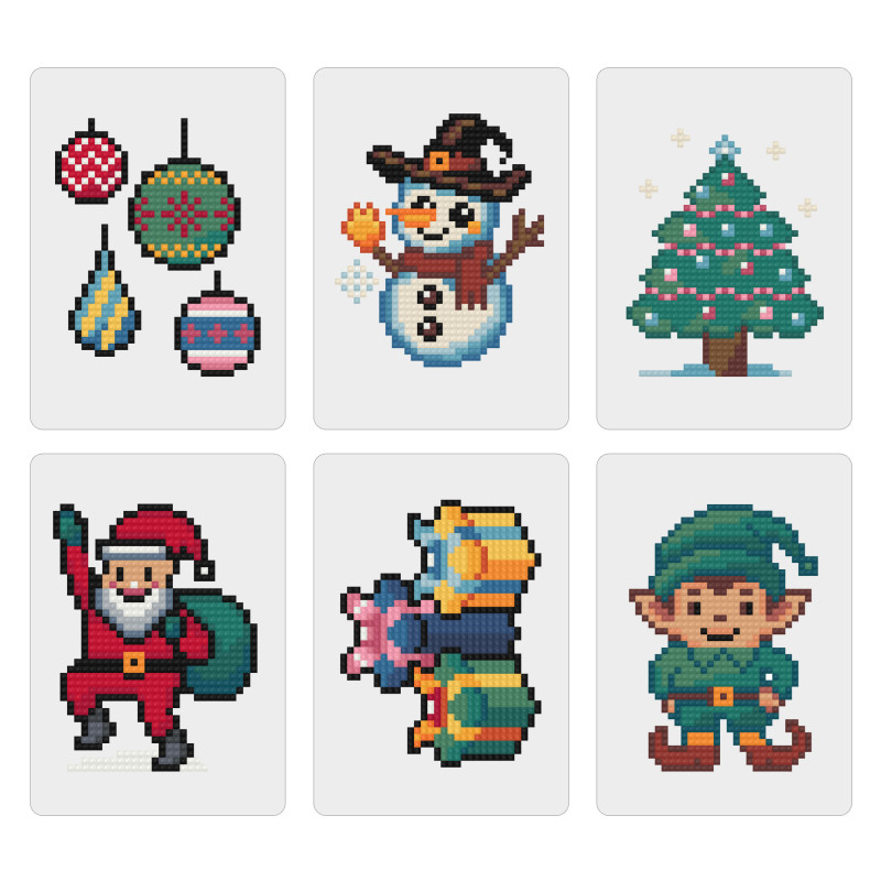 Mini kit Noël – Broderie diamant festive | Lé-Li