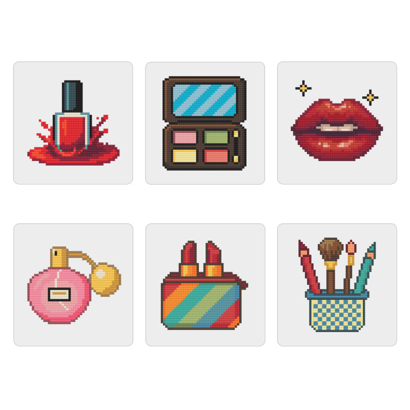 Mini kit Maquillage – Broderie diamant glamour | Lé-Li