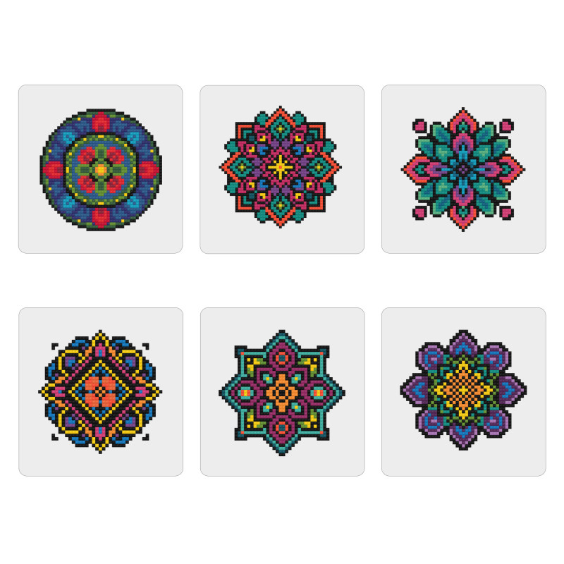 Mini kit Mandala Bohème – Broderie diamant carrée | Lé-Li