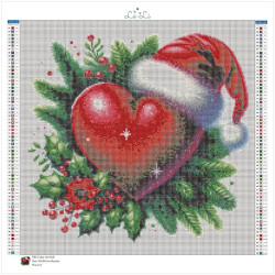 Diamond Painting Cœur de Noël ❤️ Diamants AB