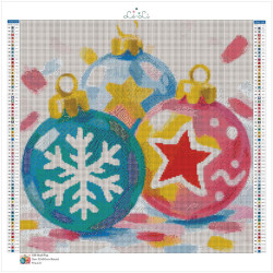 Diamond Painting Boules de Noël colorées | Lé-Li