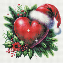 Diamond Painting Cœur de Noël ❤️ Diamants AB