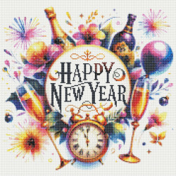 Diamond Painting Champagne et Étoiles ✨ Nouvel An AB