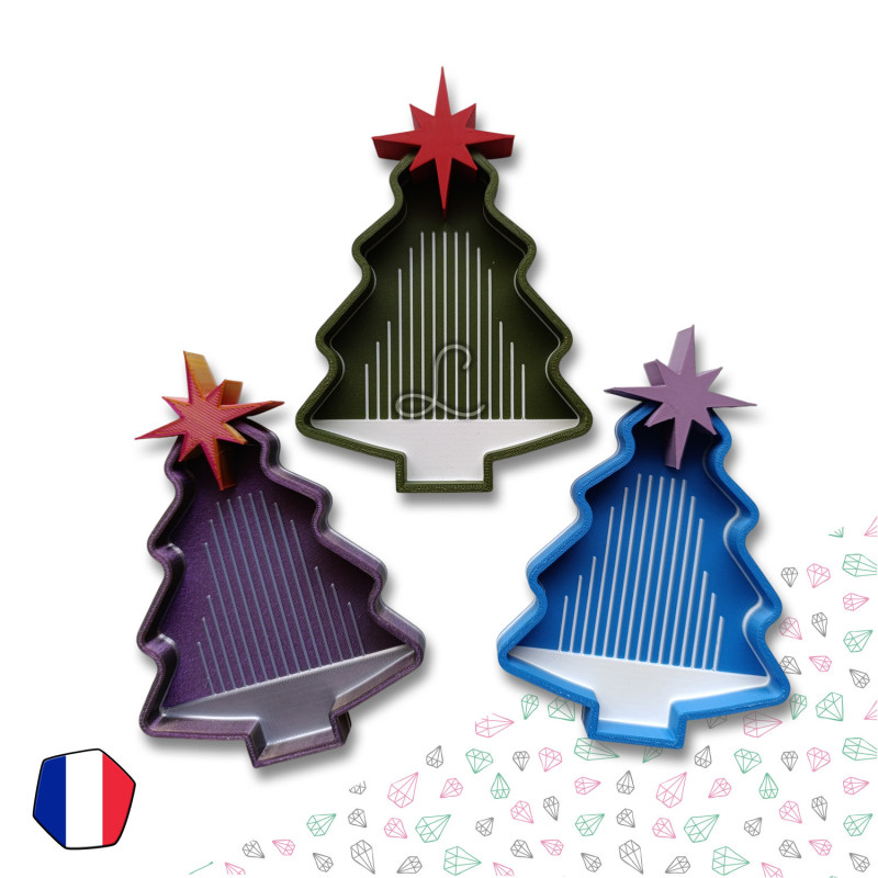 Plateau 3D Sapin Magique – Accessoire de Noël pour Diamond Painting