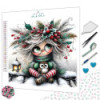 Diamond Painting Fillette de Noël avec Chouette