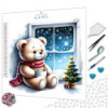 Diamond Painting Ours en Peluche devant le Sapin de Noël