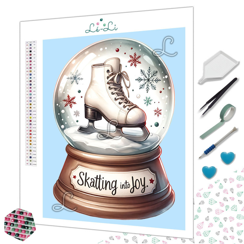 Toile Patin Magique – Diamond Painting hivernal | Lé-Li