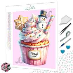 Diamond Painting Cupcake Bonhomme de Neige