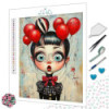 Toile La Fille aux Ballons Rouges – Diamond Painting pop art | Lé-Li