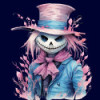 Diamond Painting Épouvantail Squelette Rose et Bleu | Lé-Li