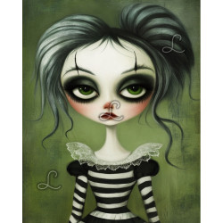 Diamond Painting Fillette Gothique aux Yeux Verts