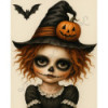 Diamond Painting Sorcière Squelette Halloween | Lé-Li