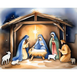Diamond painting crèche de Noël – Lé-Li