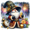 Toile Happy New Year – Diamond Painting gnome festif | Lé-Li