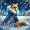 Toile Prince de l’Hiver – Diamond Painting renard royal | Lé-Li