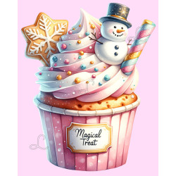 Diamond Painting Cupcake Bonhomme de Neige