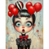 Toile La Fille aux Ballons Rouges – Diamond Painting pop art | Lé-Li