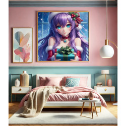 Toile Crystal Snow Girl – Diamond Painting hivernal | Lé-Li