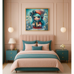 Diamond Painting Fillette Kawaii avec Cadeau de Noël | Lé-Li