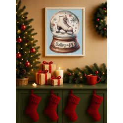 Toile Patin Magique – Diamond Painting hivernal | Lé-Li