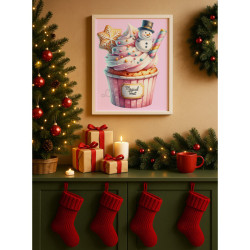 Diamond Painting Cupcake Bonhomme de Neige | Lé-Li