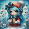 Diamond Painting Fillette Kawaii avec Cadeau de Noël | Lé-Li