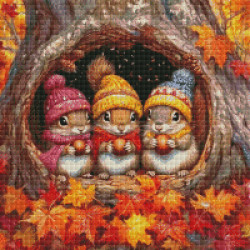 Diamond Painting Écureuils en Automne | Lé-Li