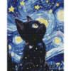 Diamond Painting Chat Noir Artistique Premium | Lé-Li