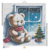 Toile Câlin d’Hiver – Diamond Painting ourson de Noël | Lé-Li