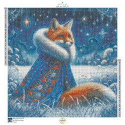 Diamond Painting Renard de Noël sous les Étoiles |Lé-Li