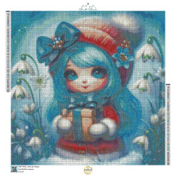 Diamond Painting Fillette Kawaii avec Cadeau de Noël | Lé-Li