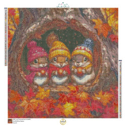 Diamond Painting Écureuils en Automne | Lé-Li