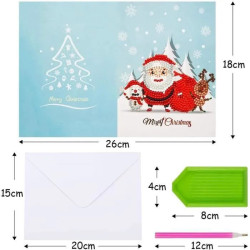 Lot de 8 cartes de Noël – Diamond Painting