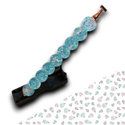 Stylet diamond painting bleu scintillant long embouts or rose