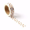washi tape 1.5cm * 10m coeur gold