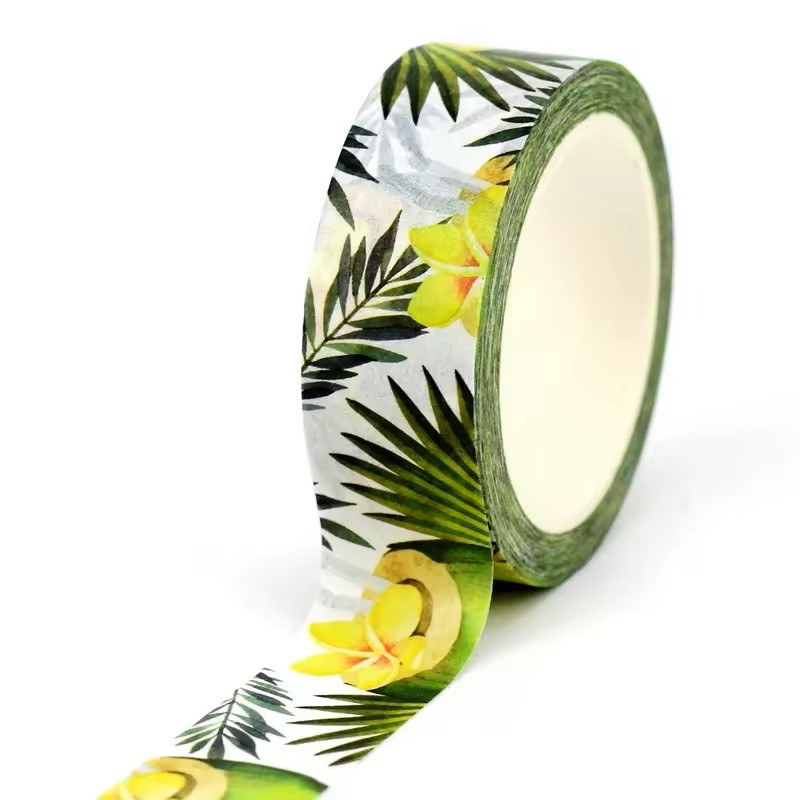 washi tape 1.5cm * 10m feuille de palmiers