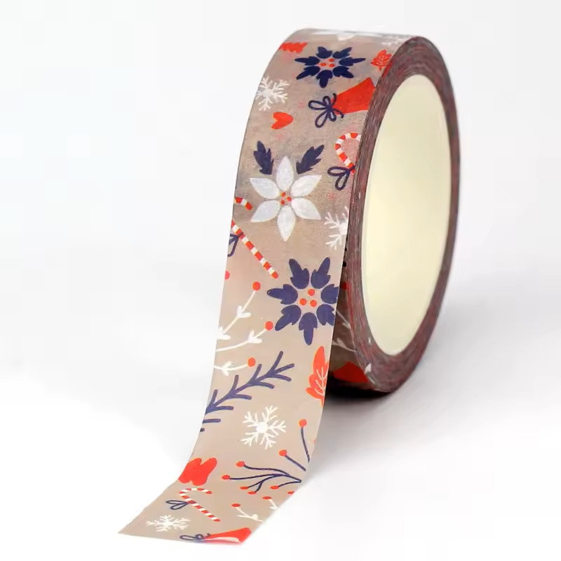 Ruban Washi Tape Noël 1,5 cm x 10 m - Décorations Festives