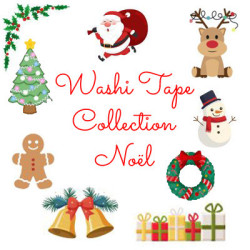 Ruban Washi Tape Noël 1,5 cm x 10 m - Décorations Festives