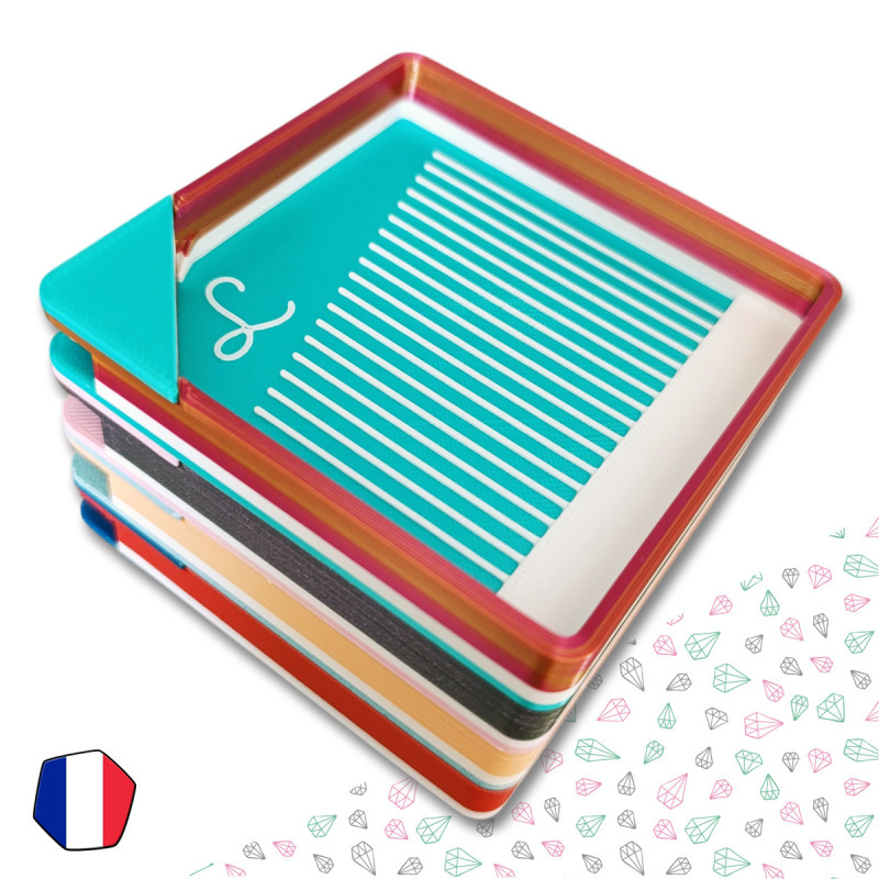 Plateau Pixel diamond painting empilable 9x9 cm | Lé-Li