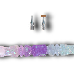 Stylet diamond painting dégradé rose lilas scintillant long
