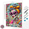 Diamond Painting  Squelette Mexicain Pin-Up Coloré Premium