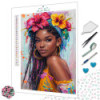 Diamond Painting femme tropicale colorée | Lé-Li