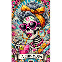Diamond Painting  Squelette Mexicain Pin-Up Coloré Premium