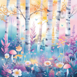 Diamond Painting Forêt Enchantée – 65 couleurs, paysage féérique | Lé-Li