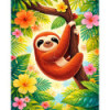 Diamond Painting Paresseux Tropical – 60 couleurs, toile colorée | Lé-Li