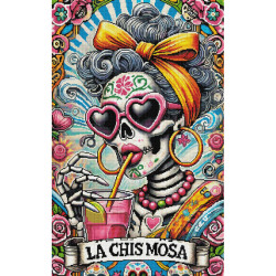 Diamond Painting La Chismosa – Squelette Mexicain Pin-Up Coloré | Lé-Li